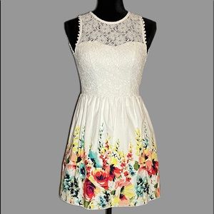 White floral dress